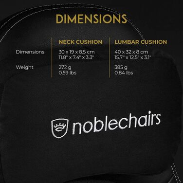 Комплект подушок з піни з ефектом пам&39яті noblechairs, подушки з піни з ефектом пам&39яті для ігрових крісел, ідеальна підтримка шиї, ергономічна подушка для офісного крісла
