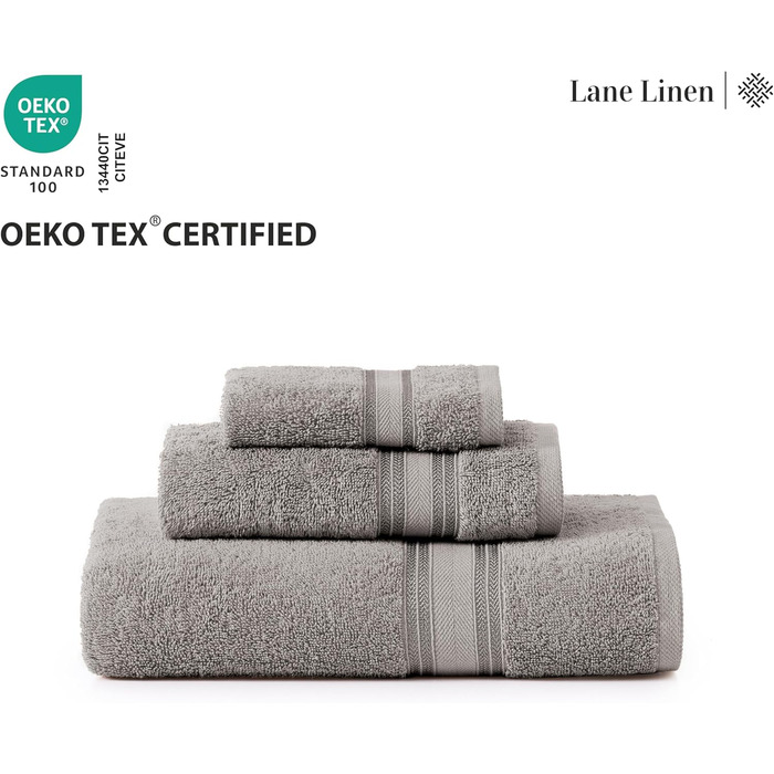 Набір рушників для ванної кімнати LANE LINEN, 100 бавовна, м'який банний набір, 6 банних рушників, 6 рушників для рук, 6 фланелей,