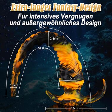 Щупальце-фалоімітатор 34,5 см завдовжки чужорідний монстр фентезійний фалоімітатор тварина дракон щупальце силіконовий анальний плагін XXL фалоімітатор хвіст анальний секс-іграшка для жінок чоловіків пари анальні фалоімітатори секс-іграшки