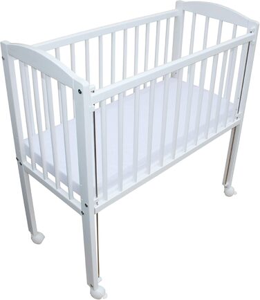 Дитяче ліжко Micoland Mobile Bed Bed 90x40 см з масиву дерева з матрацом та водонепроникним захисним чохлом