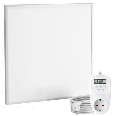 Інфрачервоний обігрівач VIESTA CF 6060 см 360 Вт з термостатом TH12 Карбоново-кристалічна нагрівальна панель для стін, стелі та підвісних стель 60x60 см Plus TH12