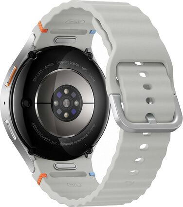 Розумний годинник Samsung Galaxy Watch7 44 мм зі спортивним ремінцем, розмір гумового ремінця M/L, дисплей 3,7 см, 1,47. Італійська, угорська, польська, румунська, австрійська та швейцарська версії