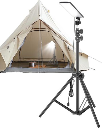 Ліхтар для кемпінгу світлодіодний робочий ліхтар, регульована підставка, освітлення високої яскравості, портативне кріплення для штатива, міцний освітлювальний інструмент для надзвичайних ситуацій, полювання, риболовлі Для активного відпочинку на природі