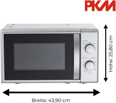 ПКМ MW700-20 UB2 Підставка або мікрохвильова піч під стільницею 700 Вт Ширина 44 см 20 літрів Таймер