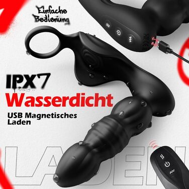 Анальний вібратор Bestvibe, з стимуляцією простати та ерекційним кільцем