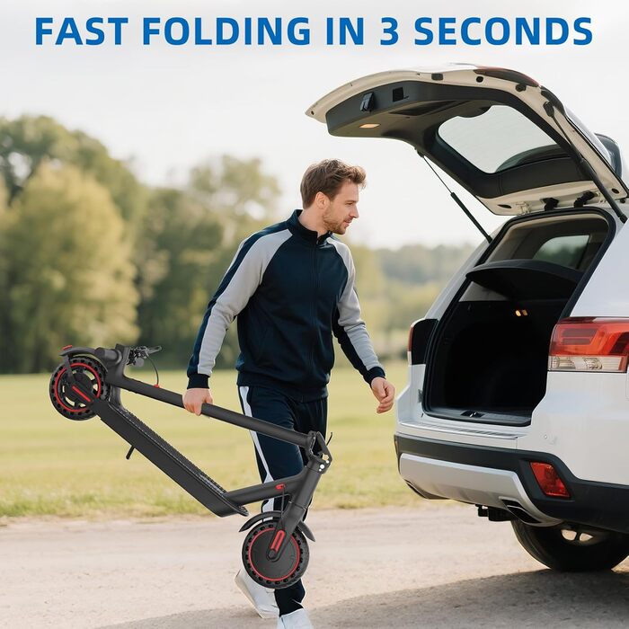 Дюймовий електричний самокат, 3 режими швидкості, акумулятор класу А ємністю 10,4 Аг, запас ходу 35 км та вантажопідйомність 120 кг, 8,5-