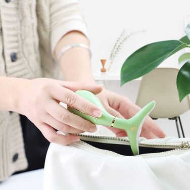 Електричний масажер для обличчя Ms.W для підтяжки обличчя, ультразвуковий масажер для обличчя проти зморшок для дому, ультразвуковий масаж обличчя, 3 режими масажу обличчя проти зморшок 1 зелений та золотий