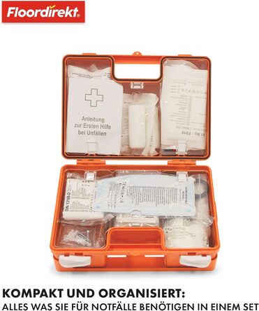 Аптечка для підприємств Floordirekt DIN 13157 з настінним кронштейном 1 комплект аптечки для дому, офісів та закладів громадського