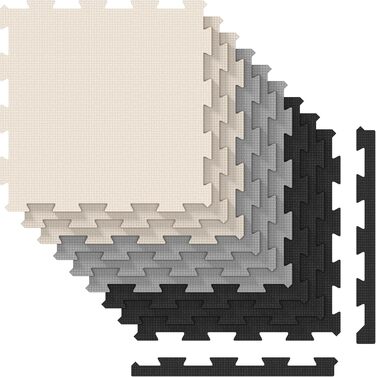 Тварин Головоломка Килимок-головоломка Дитячий килимок Килимок Килимок з пінопласту Килимок для захисту підлоги з хвилястим краєм Нетоксичний Водонепроникний Не ковзає Чорний світло-сірий білий (темно-сірий/світло-сірий/бежевий, 158x158 см), 40 9