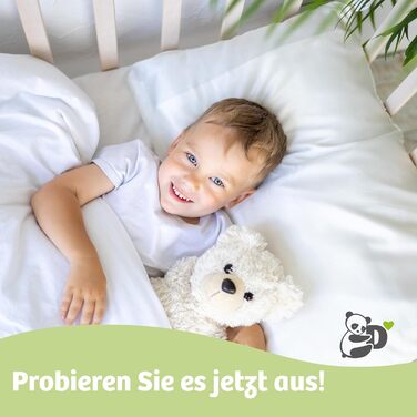 Дитяча подушка 40x60 см - Ергономічна дитяча подушка з регульованою висотою та волокнистими кульками - Бавовна перкаль преміум-кла