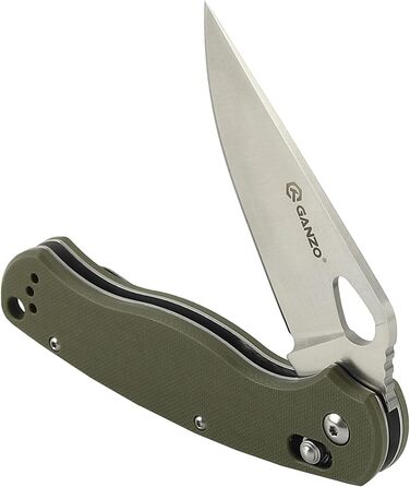 Складаний кишеньковий ніж Ganzo G729-GR, лезо з нержавіючої сталі 440C, ергономічна рукоятка G10 з кліпсою, полювання, риболовля,