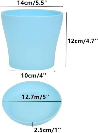 Горщики для рослин пластикові з блюдцем круглі квіткові горщики пластикові горщики для розсади загущувачі горщики для розсади міні