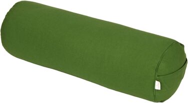 Базовий йога-болстер Yogabox для Інь-йоги, Ø22 см, йога-рол з наповнювачем з гречаної лушпиння, чохол, що прається, виготовлений зі 100 бавовни, йога-болстер-рол для відновлювальної йоги, оливковий