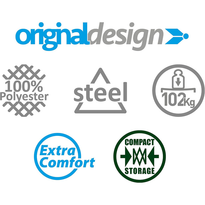 Пляжний стілець Була синій/світло-блакитний