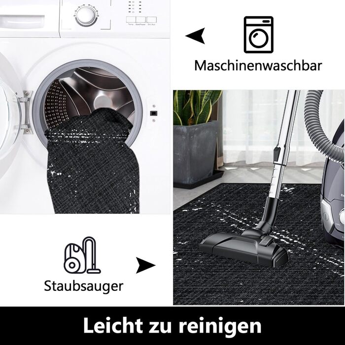 Захисний килимок для офісних стільців 90x120 см - Розкішний килимок для офісних стільців з принтом для паркету та твердих підлог, універсальний килимок для офісного крісла для дому та офісу (Чорний, 90 x 120 см) 90 x 120 см Чорний