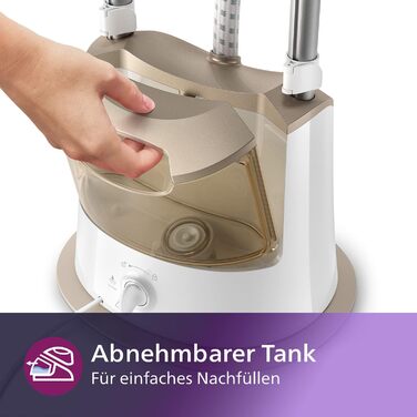 Паровий випрямляч Philips EasyTouch - 1800 Вт, постійна подача пари 35 г/хв. 5 функцій відпарювання, резервуар для води на 1,4 л,