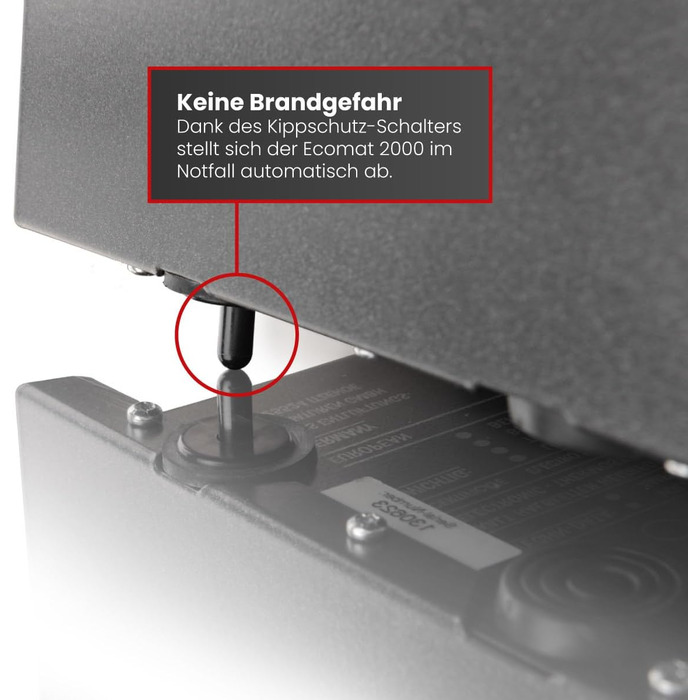 Мобільний тепловентилятор 230В 450Вт / 750Вт / 1800Вт терморегулятор автоматичне вимкнення антрацит, 2000 Classic Plus