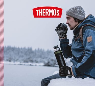 ТЕРМОС ДЛЯ ГІРСЬКИХ НАПОЇВ 0,75 л, чорний, термос з нержавіючої сталі з чашкою для пиття, 24 години гарячої / 24 години холодної, легка пляшка для активного відпочинку, міцна, знімна кришка, без BPA