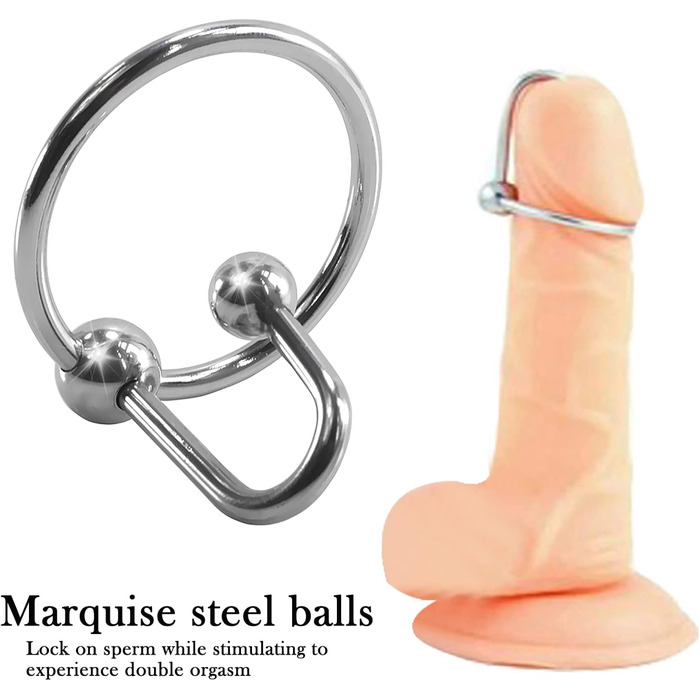 Набір уретральних дилататорів BDSMJOY, нержавіюча сталь, з ерекційними кільцями (25-28-30 мм), 3 шт.