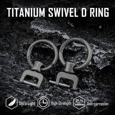 Титановий брелок KeyUnity з боковим принтом, мінімалістичний брелок із швидким відстібанням для карабіна, ключів від машини та ключів від будинку Ka36m