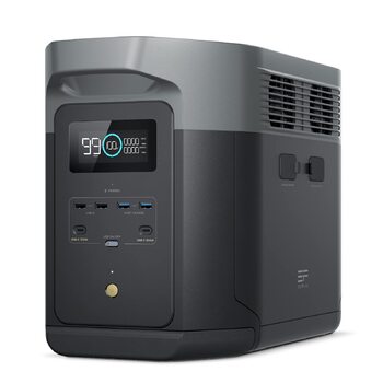 Портативна електростанція EF ECOFLOW DELTA 2 Max 2048 Втгод, акумулятор LFP 3000 циклів, заряд 80 &lt1 год, сонячний генератор для дому, кемпінгу, незначні дефекти упаковки, продукт невикористаний (відновлений)