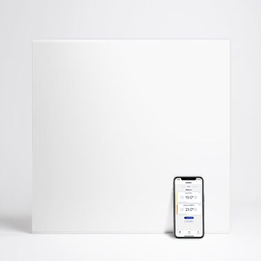 Розумний електричний радіатор з WiFi - 500 Вт, білий Настінний електричний обігрівач Настінний конвектор - 420 мм Керування за допомогою смартфона Термостат з РК-дисплеєм Електричний обігрівач 500 Вт білого кольору