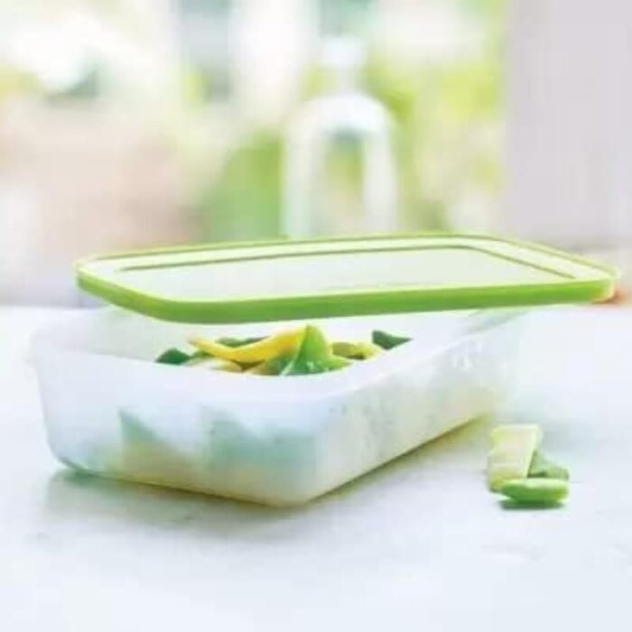 Контейнер для зберігання в морозильній камері Tupperware Ice Crystal 1000 мл, контейнер для морозильної камери, контейнер для холодильника, контейнер для продуктів, контейнер з кришкою, 1,0 літр, зелений