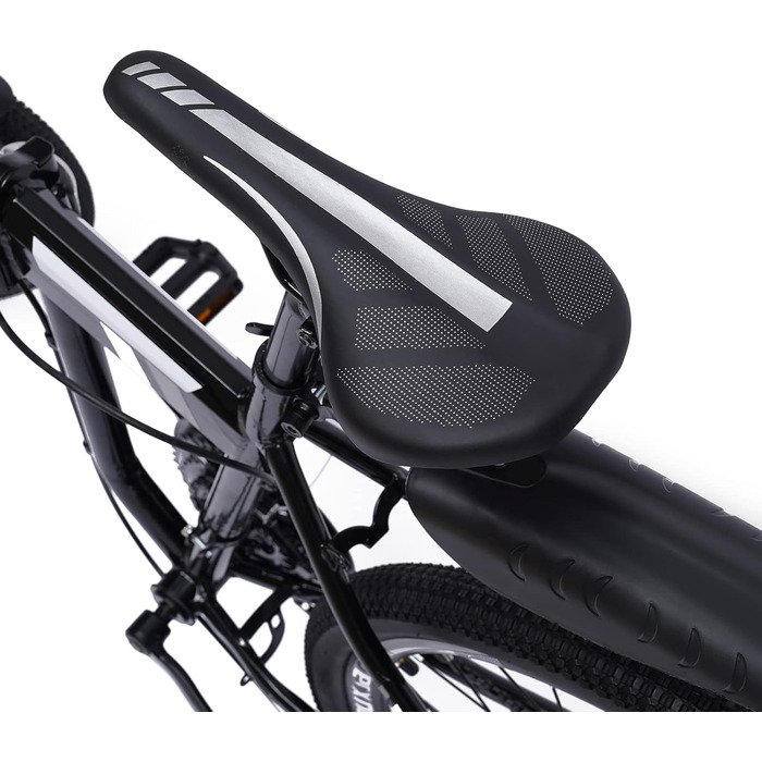 Дюймовий 21-швидкісний гірський велосипед унісекс складний велосипед з дисковими гальмами з вуглецевої сталі легкий складний велосипед з підвісною вилкою MTB комплект бризковиків чорний білий, 26-