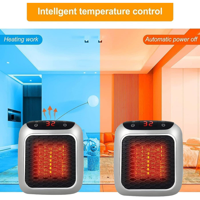 Підключається до мережі з вентилятором та дистанційним керуванням, міні-керамічний вентилятор для ванної кімнати, енергозберігаючий, тихий обігрів, променевий обігрівач потужністю 1200 Вт з 12-годинним таймером, термостатом та захистом від перегріву для с