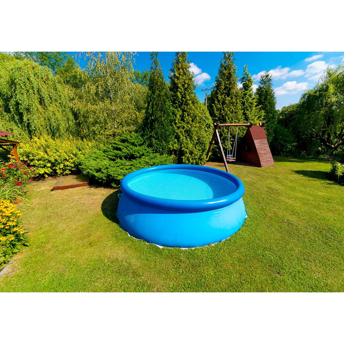 Басейн HAF Swing Quick Up синього кольору, розміром 244 x 76 см об&39єм води приблизно 2300 літрів Самозбірний та самонесучий басейн Садовий басейн/наземний басейн без фільтруючого насоса 244 x 76 см (синій)