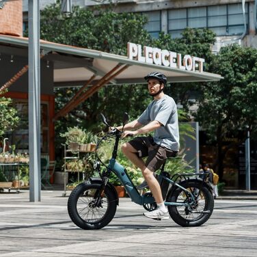 Складаний електровелосипед Fafrees FF20 Polar 20 * 4,0 дюйма, 500 Вт 45 км/год, чоловічий, подвійний акумулятор 24 Аг/26,8 Аг, запас ходу для жіночого фетбайка 150 км/170 км, вантажопідйомність електровелосипеда 150 кг, синій, акумулятор 26,8 Аг