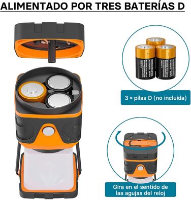 Ліхтар для кемпінгу на батарейках з 4 режимами освітлення, світлодіодний кемпінговий ліхтар з регульованою яскравістю, вуличний ліхтар, кемпінговий ліхтар, ліхтар для намету, акумуляторний