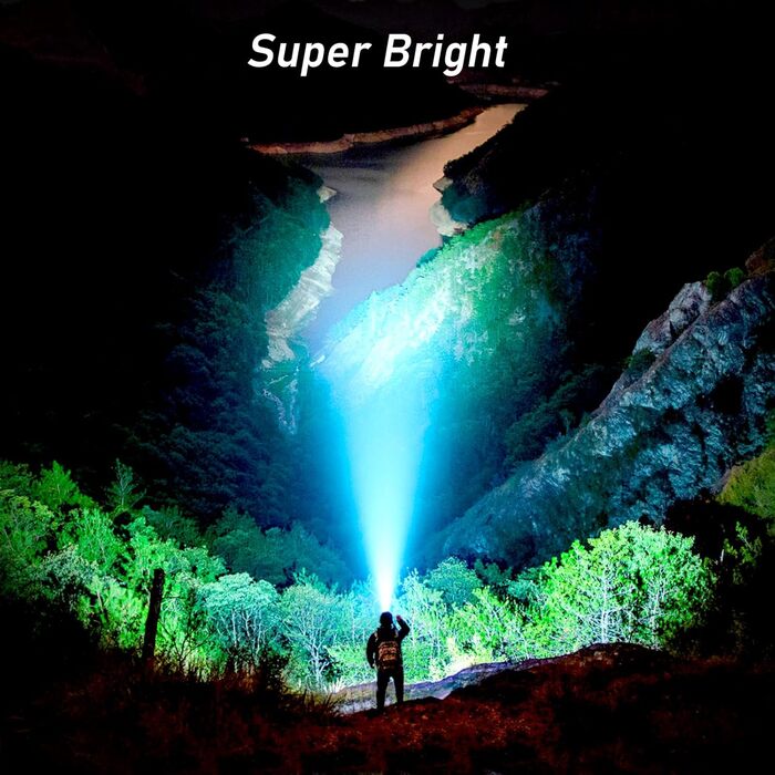 Світлодіодний акумуляторний налобний ліхтар Blukar, суперяскравий налобний ліхтар з 8 режимами освітлення, датчиком та червоним світлом, легкий водонепроникний міні-налобний ліхтар IPX5 для бігу, кемпінгу, риболовлі - 2 шт.