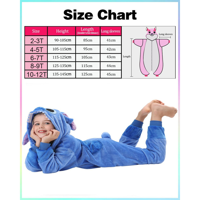 Кігурумі Стіч, фліс, на ґудзиках 10–12 років