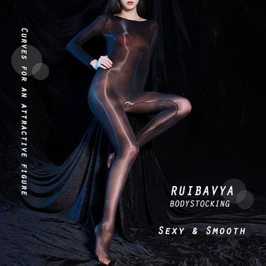 Жіночий бодістокінг RUIBAVYA, блискучий, еластичний, універсальний розмір