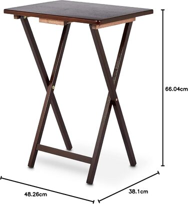 Складані дерев&39яні журнальні столики Storeo Basics з підставкою, комплект з 4 шт. , колір еспресо коричневий