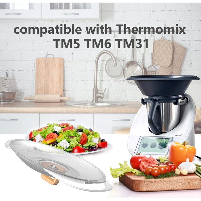 Кришка для Varoma Thermomix TM5 TM6 TM31, Кришка каструлі з термостійкою ручкою, Насадка для пароварки