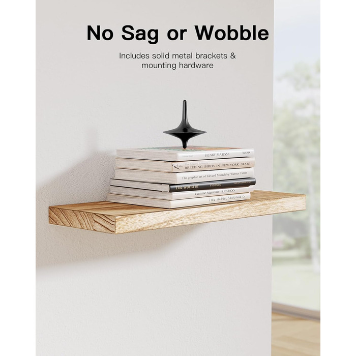 Настінна дерев&39яна полиця Pipishell, 40 см, кухонна полиця з дерева павловнії, підвісна плаваюча полиця, комплект із 4 дерев&39яних полиць для ванної кімнати, спальні, офісу, вітальні, кухні тощо (світло-коричневий)