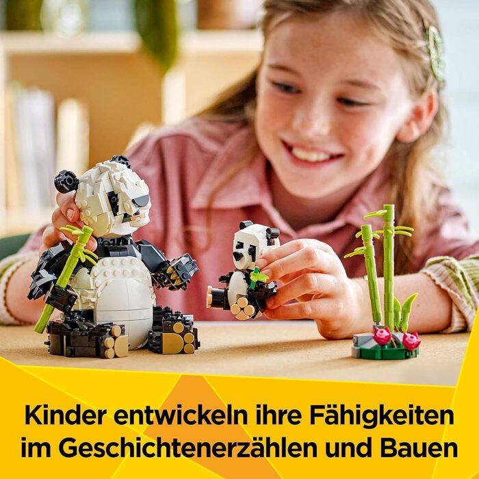 Конструктор LEGO Creator 3-in-1 Wild Animals: Panda Family 31165, 626 деталей, дикі тварини