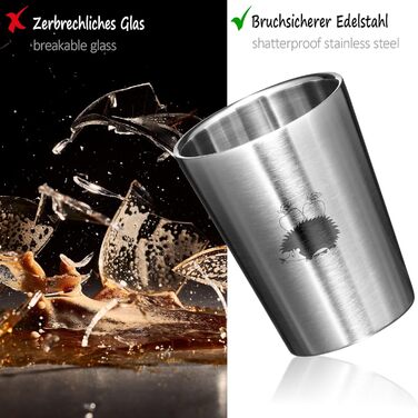 Дитячі стаканчики для пиття з нержавіючої сталі - 250 мл ізольовані стаканчики з нержавіючої сталі 304 - Стійкі до ударів стаканчики для кемпінгу - Двостінні ізольовані стаканчики - Без бісфенолу А (Hedgehog - 3 шт.), 3 шт.