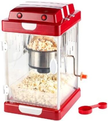 Машина для приготування попкорну Rosenstein & Shne Ретро-машина для попкорну Фільм у вигляді 50-х років (ретро-машина для попкорну, машина для попкорну ретро-дизайну, день народження) Ретро машина для попкорну Фільм, червона