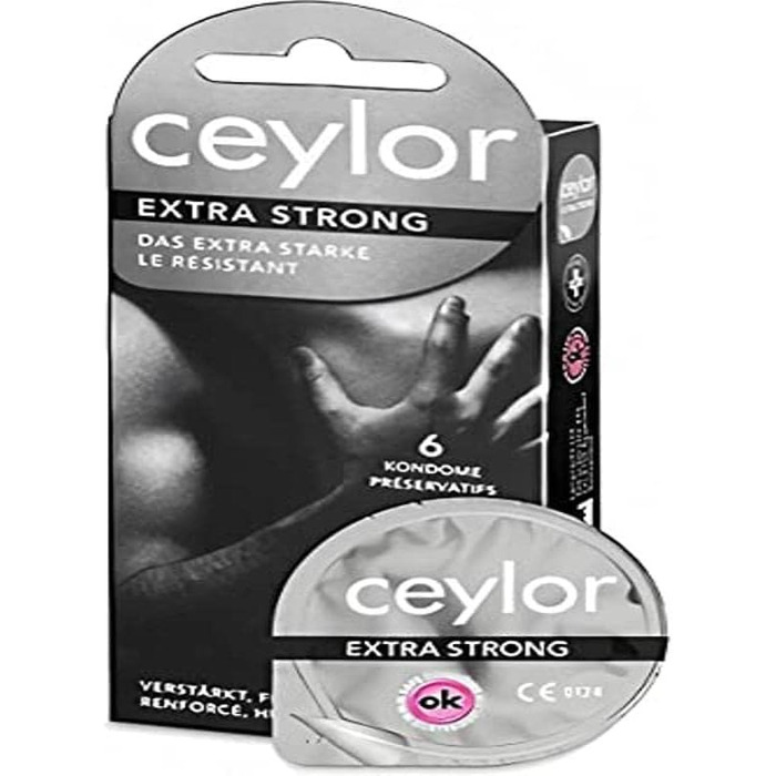 Презервативи Ceylor Extra Strong, 6 шт, для анального сексу, змащені