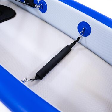 Одинарний каяк No Stress 350 см Надувний каяк з технологією Dropstitch Відмінна курсова стійкість, 3-камерна система У комплекті весло, сидіння, насос, ласти, рюкзак та ремкомплект