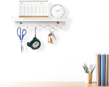 Тримач для ключів Echehi з 6 гачками, 2 способи встановлення, стійка для ключів без свердління Підходить для вхідних груп і за две