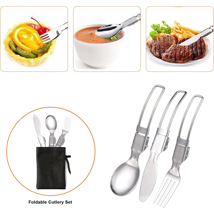 Портативний набір посуду для кемпінгу, алюмінієві каструлі з антипригарним покриттям, нержавіюча сталь, кемпінгова плита, складне начиння, повний комплект посуду для приготування їжі на свіжому повітрі та кемпінгу.