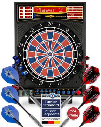 Електронна мішень для дартсу Dartona JX2000 Tournament Pro - Електронна мішень для дартсу Турнірна дошка з 41 грою та понад 200 варіаціями Дуже хороший рейтинг на Vergleich.org