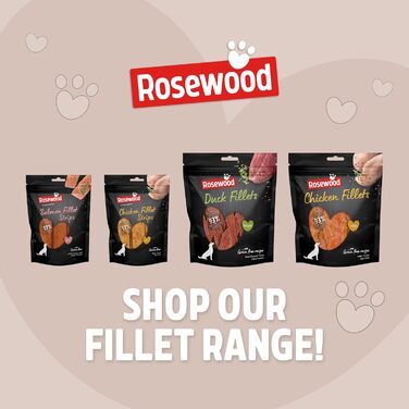 Смужки філе лосося Rosewood Large - м&39які ласощі для собак з 97 лосося, з високим вмістом білка та низьким вмістом жиру, без зерна та глютену, 150 г