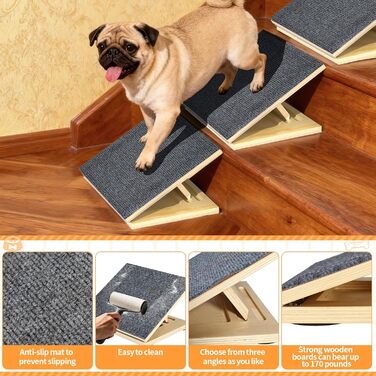 Пандус для собак TNELTUEB для сходів, 2 шт.