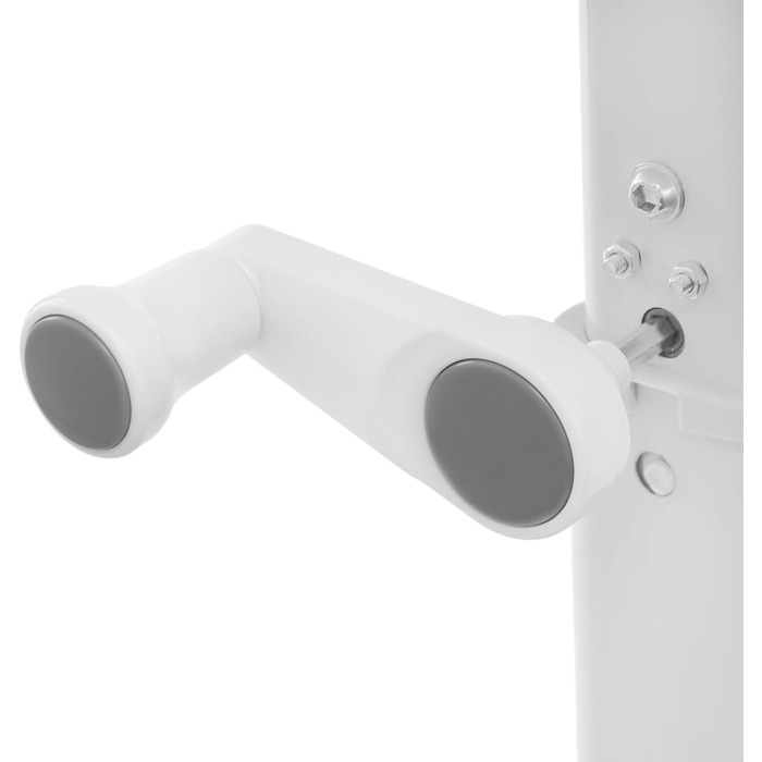 Стіл з регульованою висотою для домашнього офісу, стіл з ручним регулюванням висоти та ручкою, 120x60 см, для сидіння та стояння, вантажопідйомність до 100 кг, білий