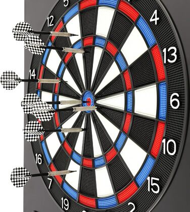 Набір електронної мішені для дартсу, електронна мішень для автоматичного підрахунку очок з 4 РК-дисплеями, інноваційний дартс-машина з 12 дротиками та 100 змінними наконечниками